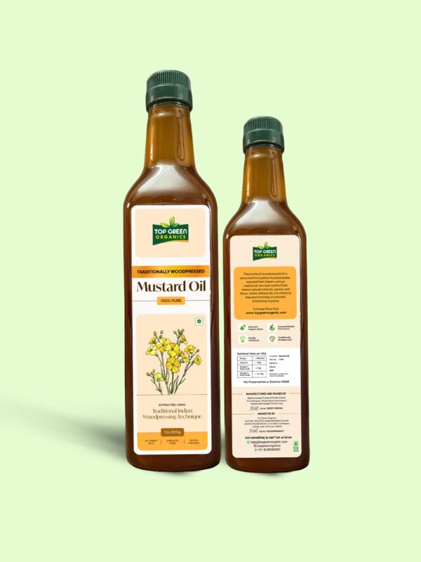 black mustord oil back and front Black Mustard Oil