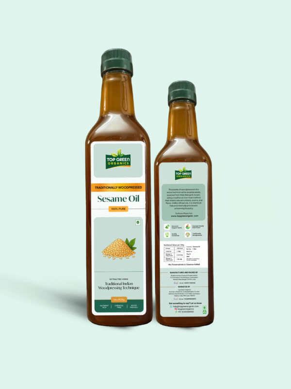seasmi oil back and front Sesame Oil (White)